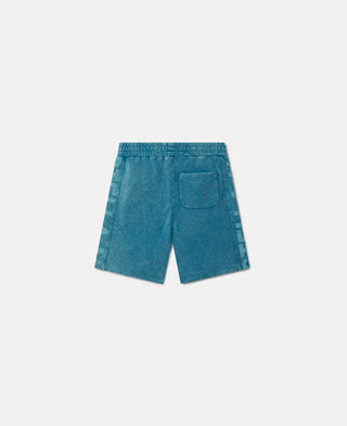 Stella McCartney Kids - Logo Tape Acid Wash Jersey Shorts