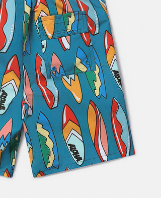 Stella McCartney Kids - Surfboard Print Swimming Trunks