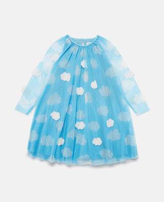 Stella McCartney Kids - Cloud Appliqué Long-Sleeve Dress