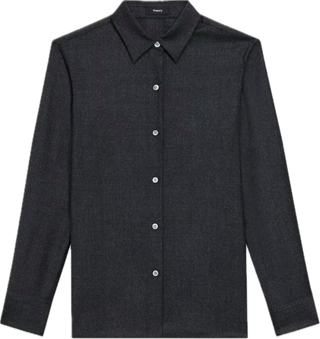 Theory - Straight Shirt in Sleek Flannel