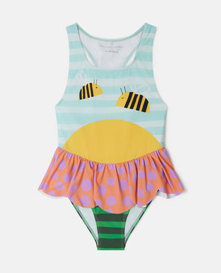 Stella McCartney Kids - Bumblebee Landscape Print Swimsuit