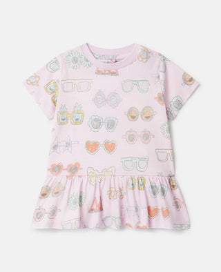 Stella McCartney Kids - Sunglasses Doodle Print Frilled Dress