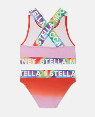 Stella McCartney Kids - Logo Tape Ombré Bikini Set