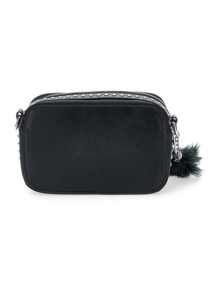 Monnalisa - Iconic logo and feathers bag in Black