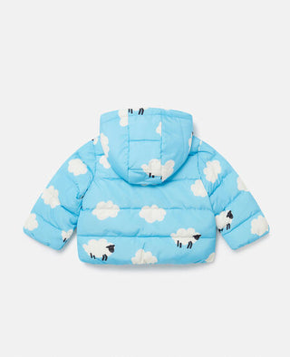 Stella McCartney Kids - Sheep Pattern Hooded Puffer Coat