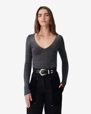 Iro Paris - Affa Long-Sleeve V-Neck Sweater