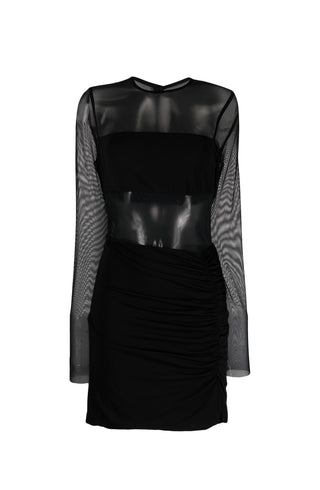 Federica Tosi ruched semi-sheer minidress