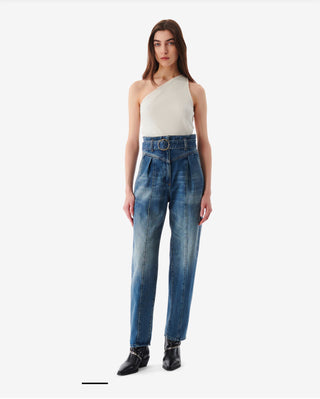 Iro PARIS Indio belted carrot cut jeans