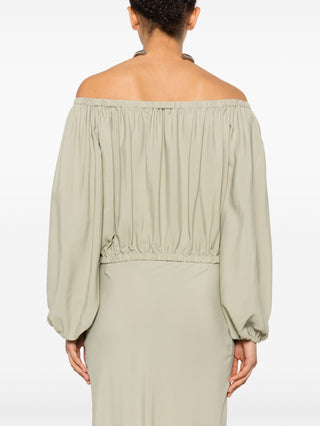 Federica Tosi square-neck elasticated blouse