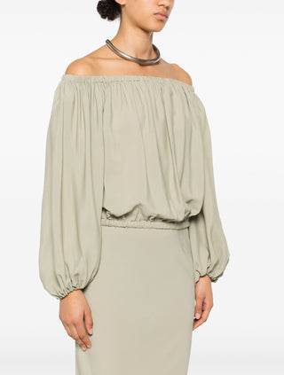 Federica Tosi square-neck elasticated blouse