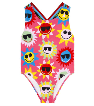 Stella McCartney Kids - Girls Pink Sun Swimsuit