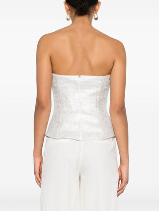 Federica Tosi metallic bustier top