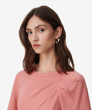 Iro Paris UMAE FITTED ROUND NECK TOP WITH PLEATS