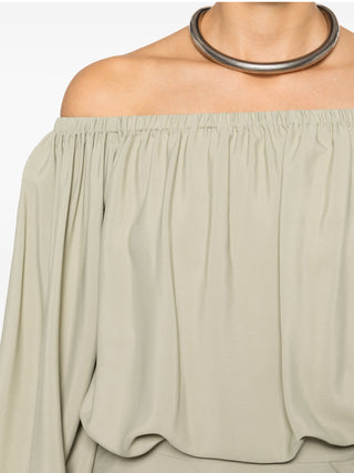 Federica Tosi square-neck elasticated blouse