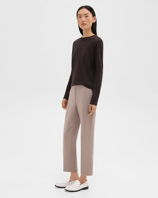 Theory - Treeca Pull-On Pant in Admiral Crepe in Cinder