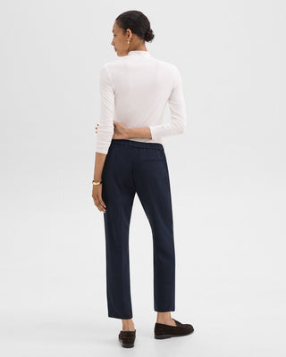 Theory - Treeca Pull-On Pant Sleek Flannel in Navy Blue