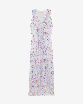 Iro Paris LAINI LONG PRINTED V-NECK DRESS