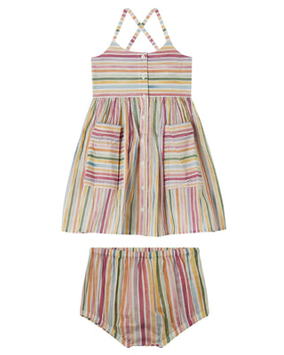 Stella McCartney Kids - Baby Girls Multi/Print Pastel Stripes Dress