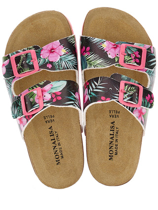 MONNALISA- Jungle sandals with double buckle