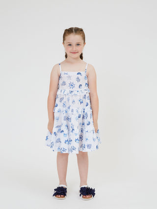 MONNALISA- Marine print muslin sundress