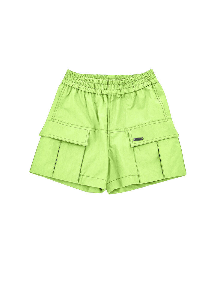 MONNALISA- Poplin cargo Bermuda shorts