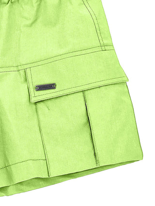 MONNALISA- Poplin cargo Bermuda shorts