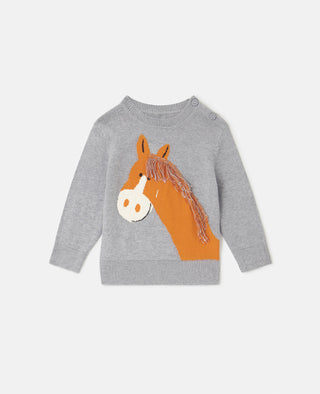 Stella McCartney Kids - Horse Graphic Fringed Sweatshirt