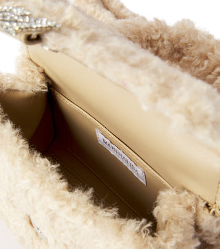 Monnalisa - Logo plush bag in Camel Eco fur
Monnalisa