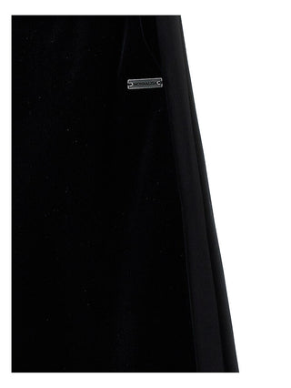 Chenille palazzo trousers in Black