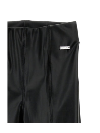 Monnalisa Coated fabric trousers with slits