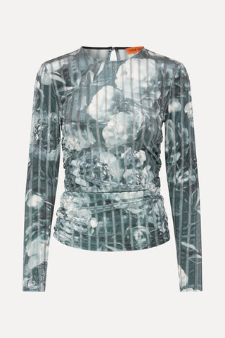 Stine Goya VANESSA BLOUSE - METALIZED PEONIES