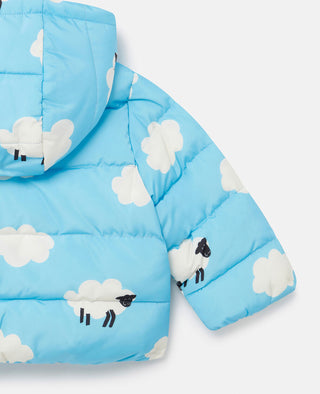 Stella McCartney Kids - Sheep Pattern Hooded Puffer Coat