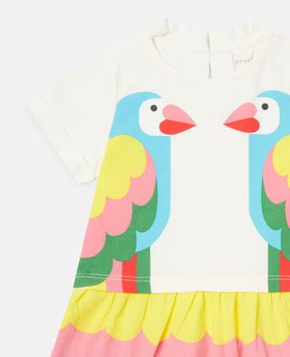 Stella McCartney Kids - Double Parrot Print T-Shirt Dress