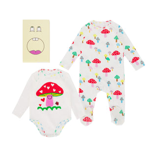 Stella McCartney Kids - White mushrooms set