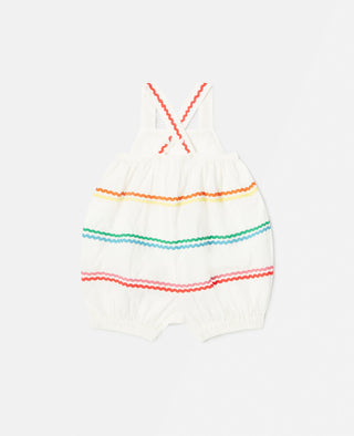 Stella McCartney Kids - Squiggle Line Embroidery Romper